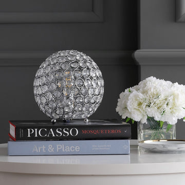 Gemma 8.25" Acrylic/Metal LED Table Lamp - JONATHAN Y
